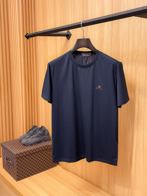 Loro Piana Stylish Round Neck T-Shirt with Logo Design