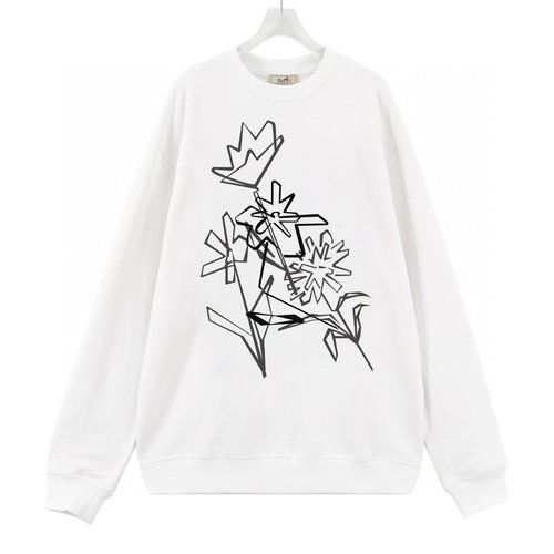 Hermes Custom Cotton Fleece Long Sleeve Sweatshirt