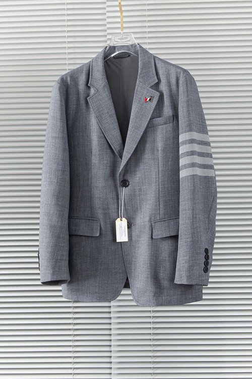 Thom Browne Classic Luxury Business Casual Solid Color Suit Jacket