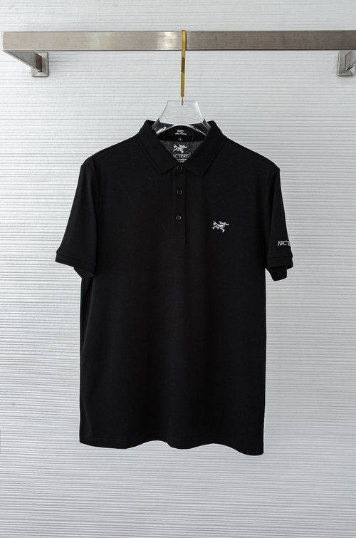 ArcTeryx Solid Color Short Sleeve Polo Shirt with a Luxury Look