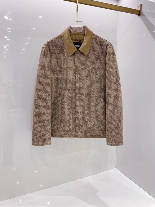 Fendi Vintage-Inspired Jacket Featuring Soft Fabric and a Relaxed Fit