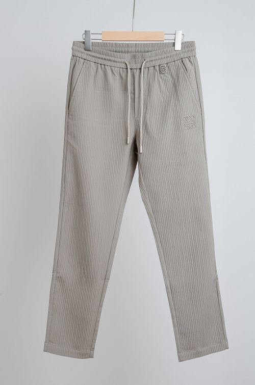 Loewe Elastic Waist Straight-leg Pants with Embroidered Logo