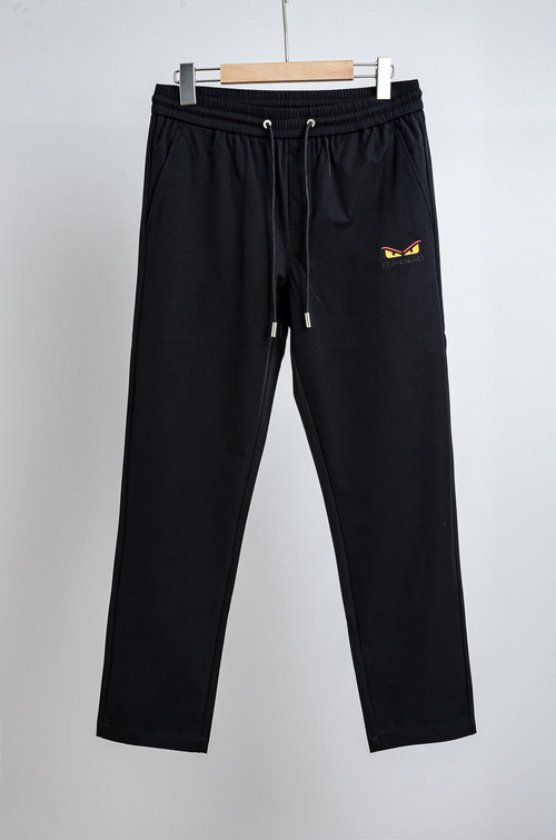 Dior Elastic Waist Straight-leg Pants with Embroidered Logo