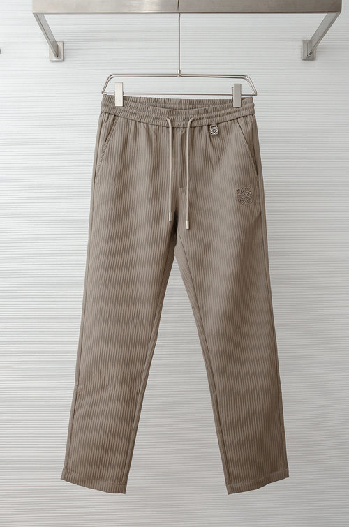 Loewe Elastic Waist Straight - Leg Trousers with Embroidered Logo