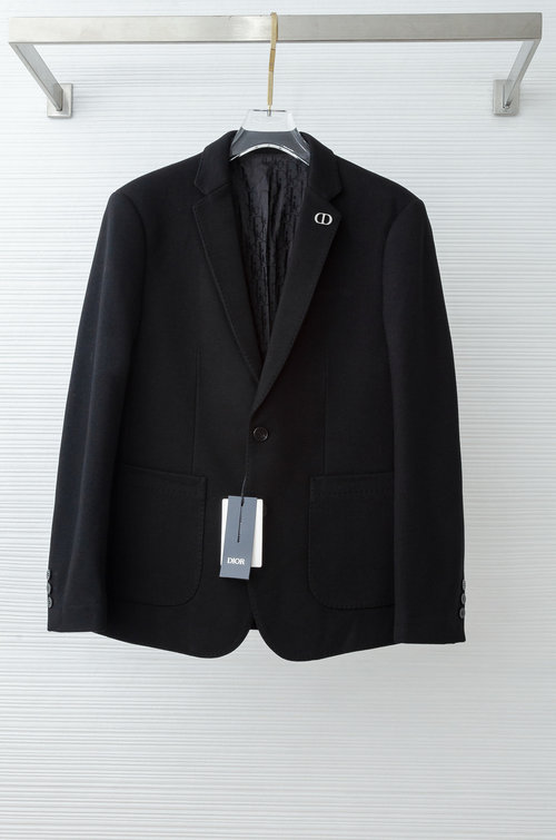 Dior Luxury Solid-color Wool Suit Jacket, Premium Craftsmanship