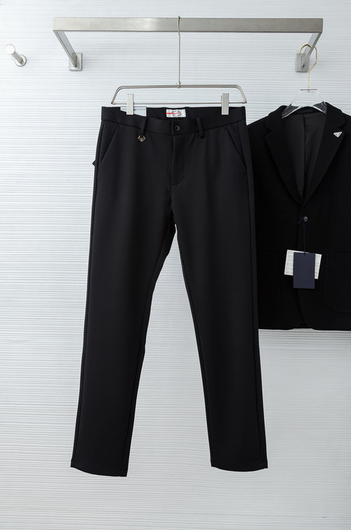 Prada Minimalist Straight-Leg Casual Trousers