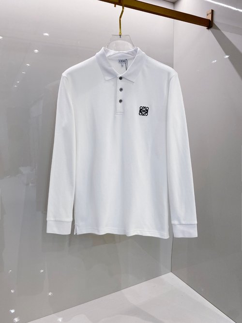 Loewe Luxury Long Sleeve Polo Shirt with Elegant Design
