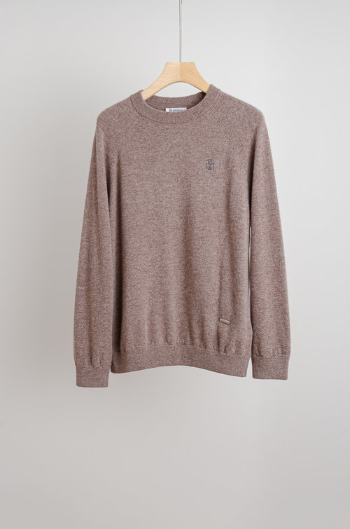 Brunello Cucinelli Classic Round-Neck 100% Wool Sweater