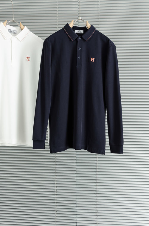 Hermes Comfortable Pure Cotton Long-Sleeve T-Shirt