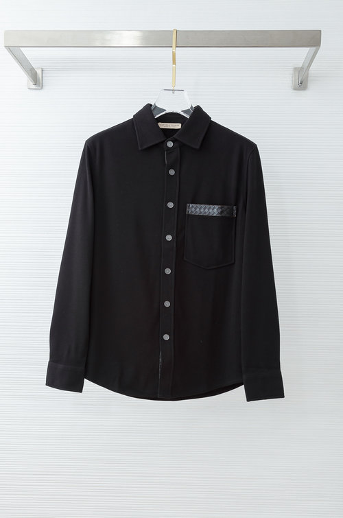 Bottega Veneta Comfortable and Versatile Fleece-Lined Long-Sleeve Shirt