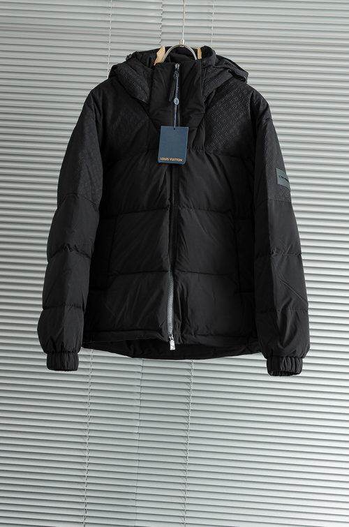 Louis Vuitton Down - Filled Logo - Spliced Hooded Down Jacket