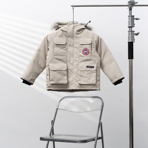 Canada Goose Kids Hooded Down Jacket - Beige
