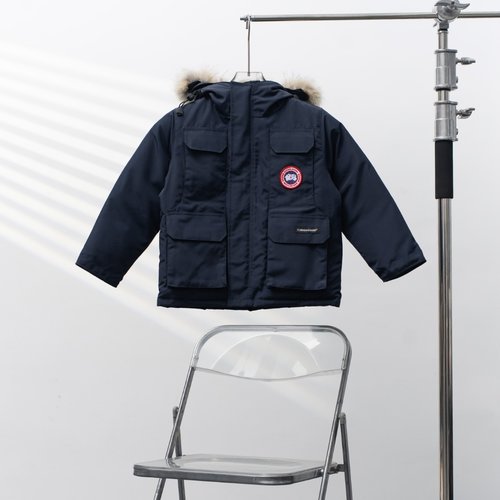Canada Goose Kids Hooded Dark Blue Down Jacket