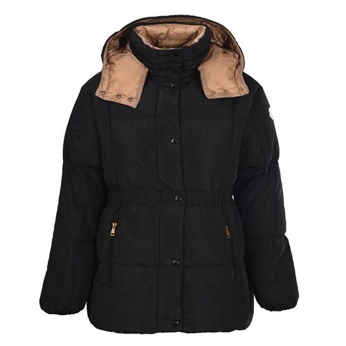 Moncler Square Quilted Down Jacket with Detachable Hood