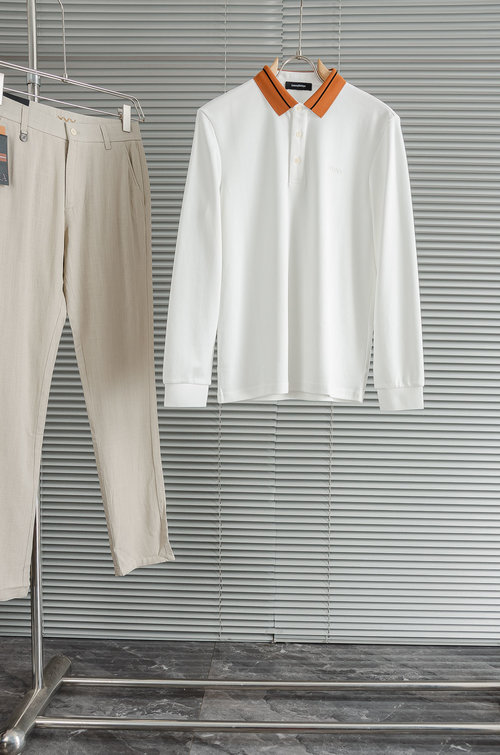 Zegna Long-Sleeved Collared T-Shirt for Comfort