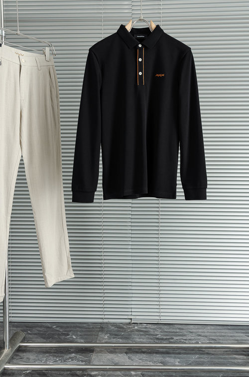 Zegna Luxury Plain Long-sleeved T-shirt with High Comfort