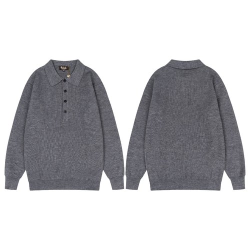 Loro Piana Soft Wool Polo Shirt with Collar and Contrast