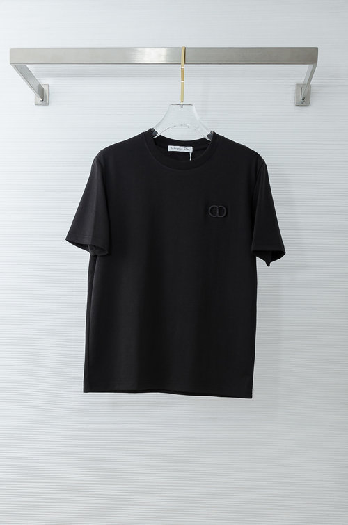 Dior Pure Solid - Color Round Neck Short - Sleeve T - Shirt Made of Premium Fabric