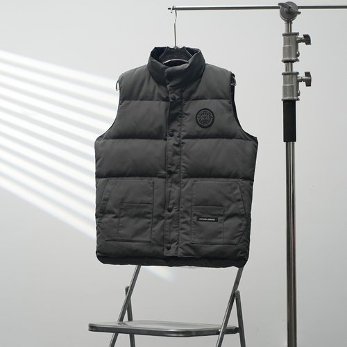 Canada Goose Classic Chest Logo Vest in Graphite with Black Logo
