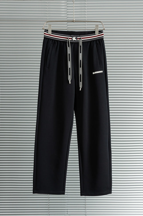 Burberry Comfortable Elastic Waist Straight-leg Trousers