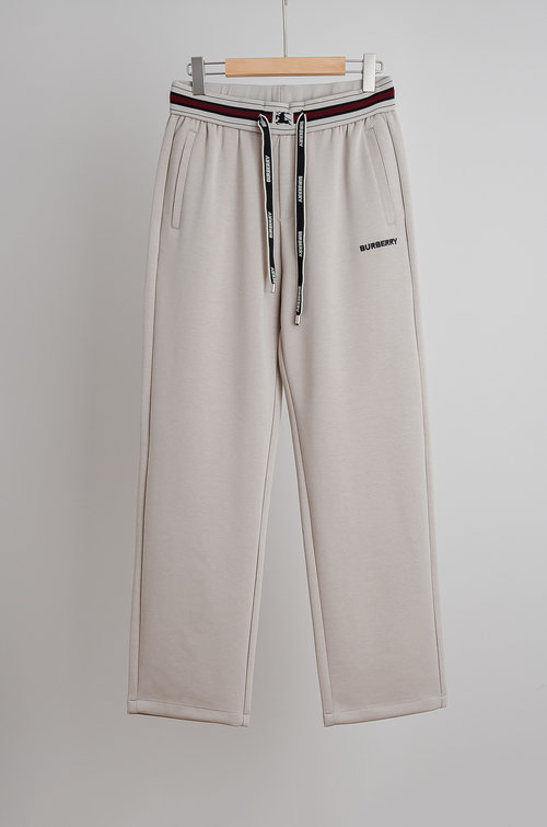 Burberry Comfortable Straight-Leg Stretch Cotton Trousers