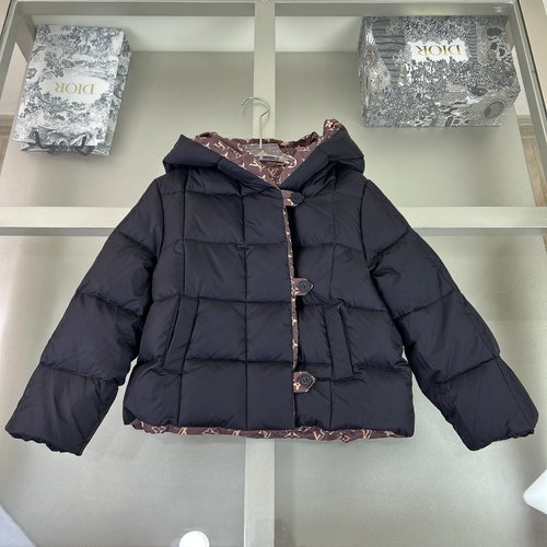 LV Kids Luxury Monogram Down Jacket (90 hite Duck Down)